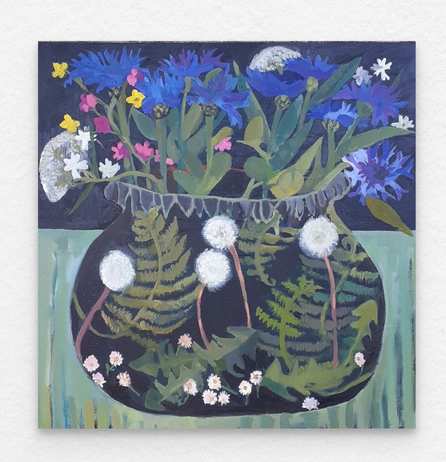 Flowers, Not Weeds original oil painting