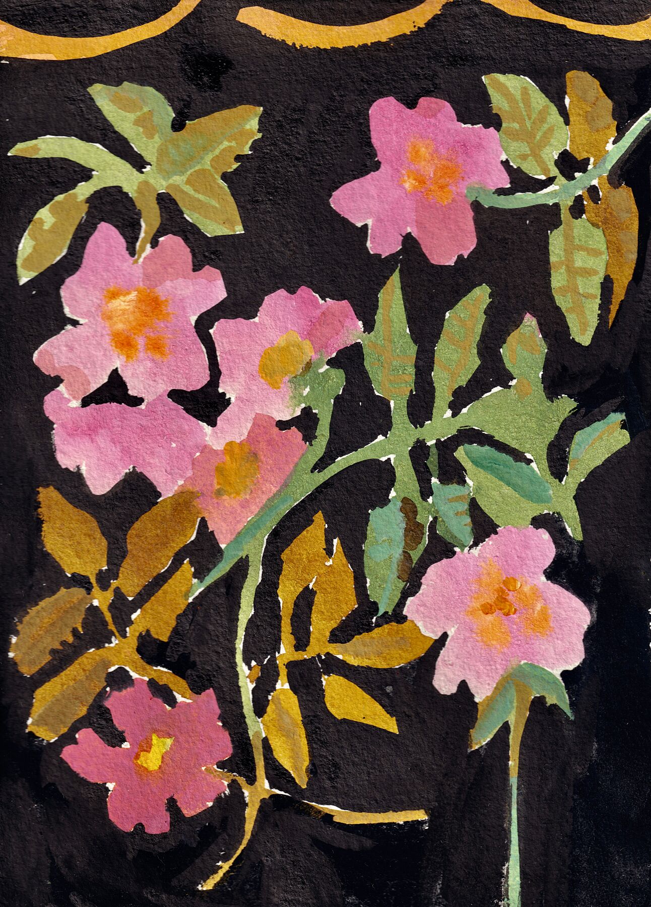 Pink Rose Garden Giclee print – Georgie Richardson Art