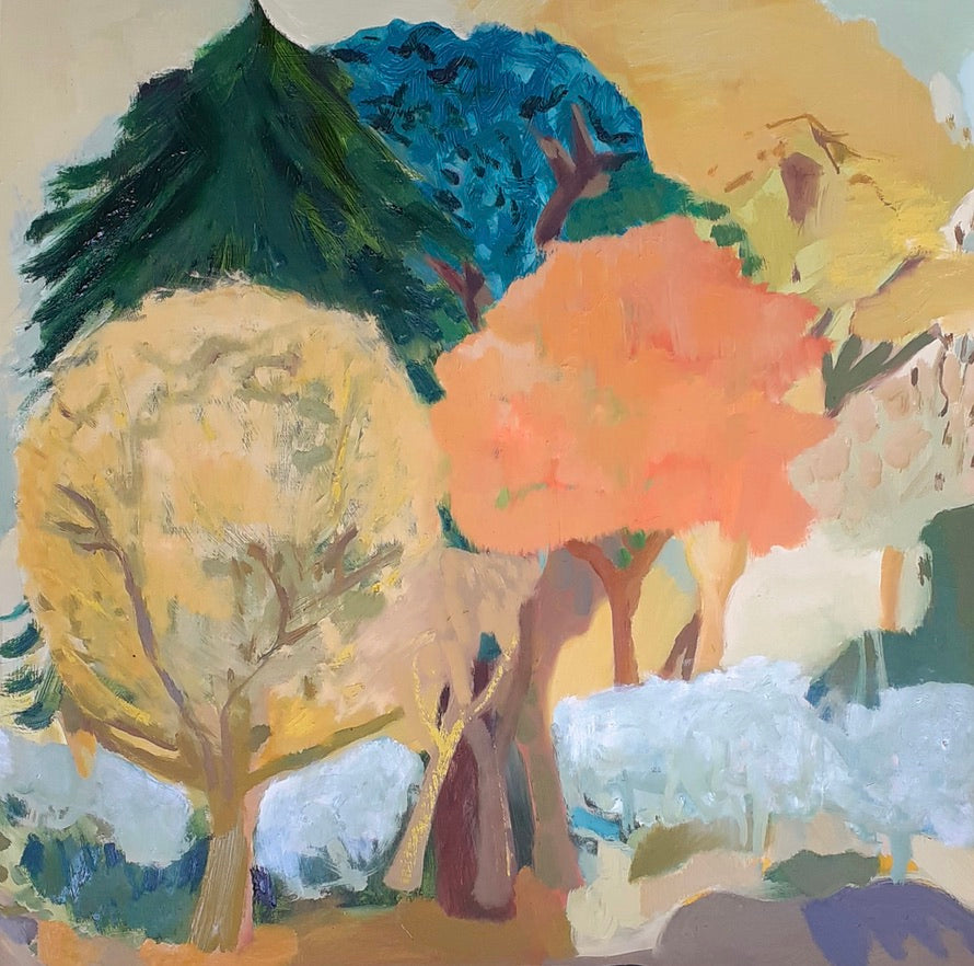 Early summer Trees III original Oil painting