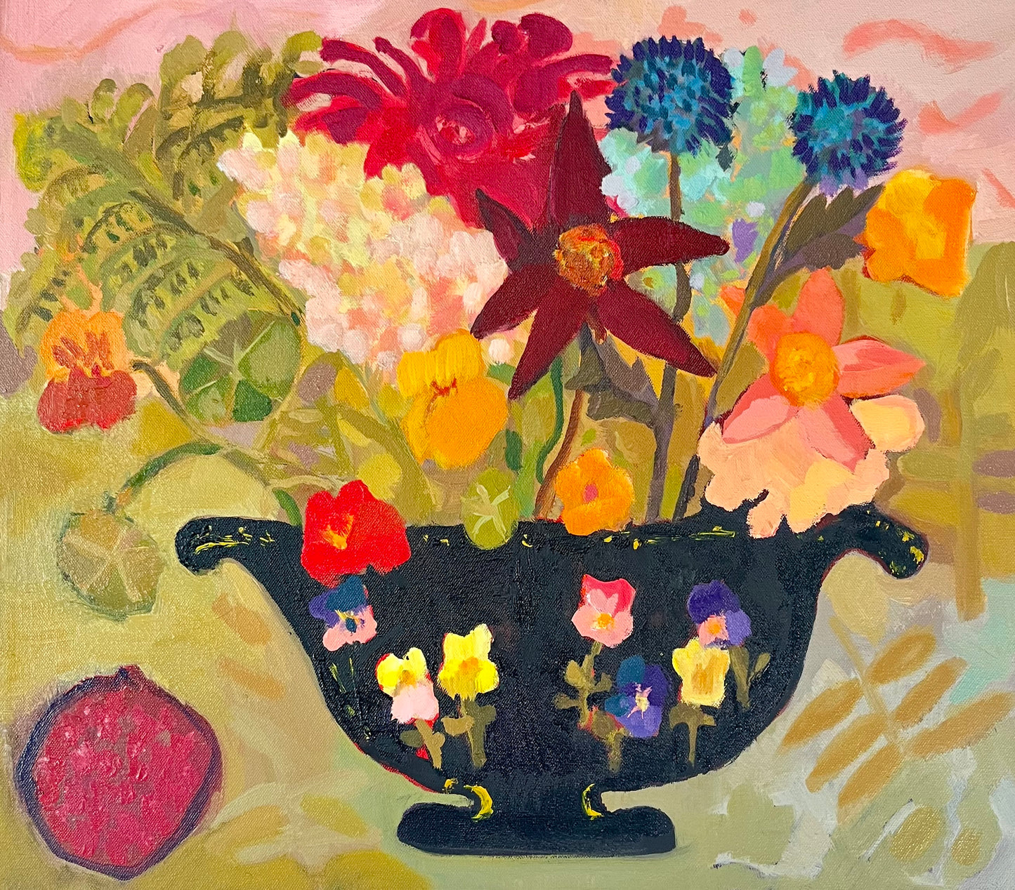 Sunset Flower's original oil painting