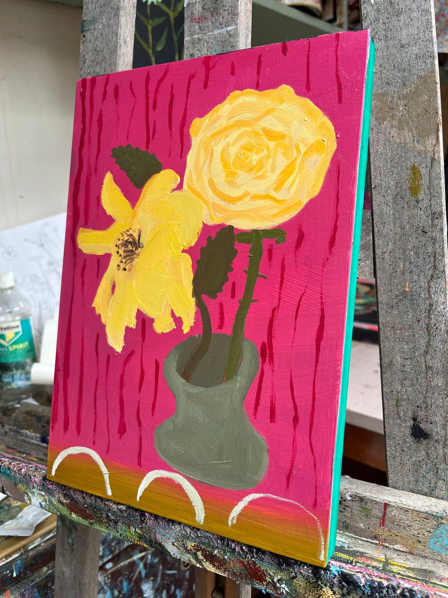 Little Roses original oil painting