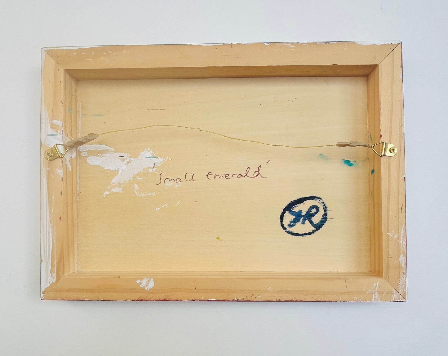 Small Emerald Moth original oil painting