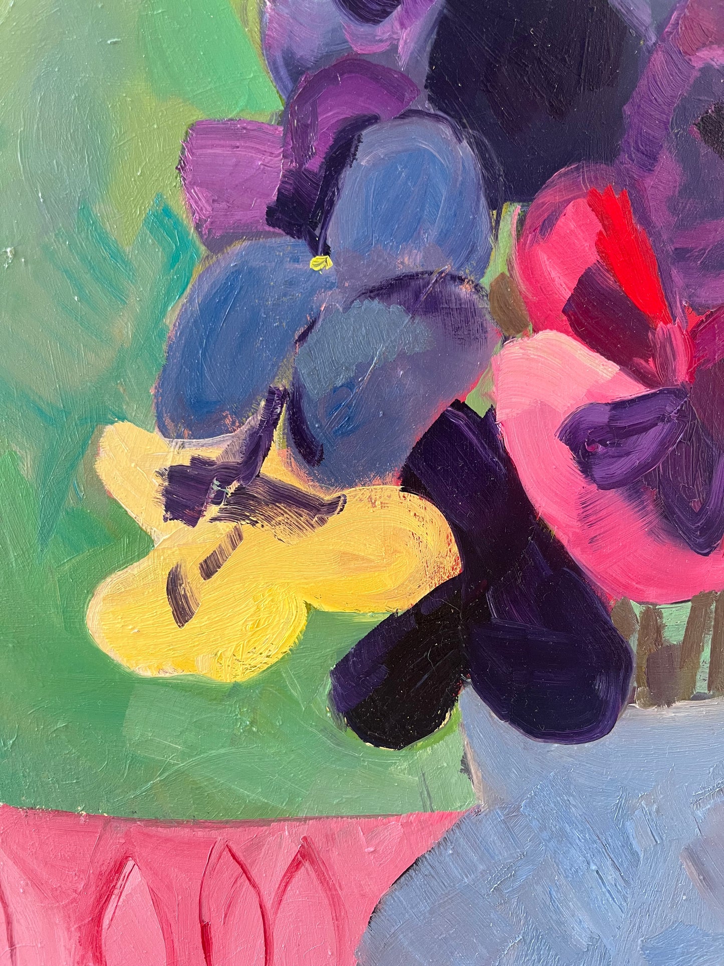 Pansies Original oil painting