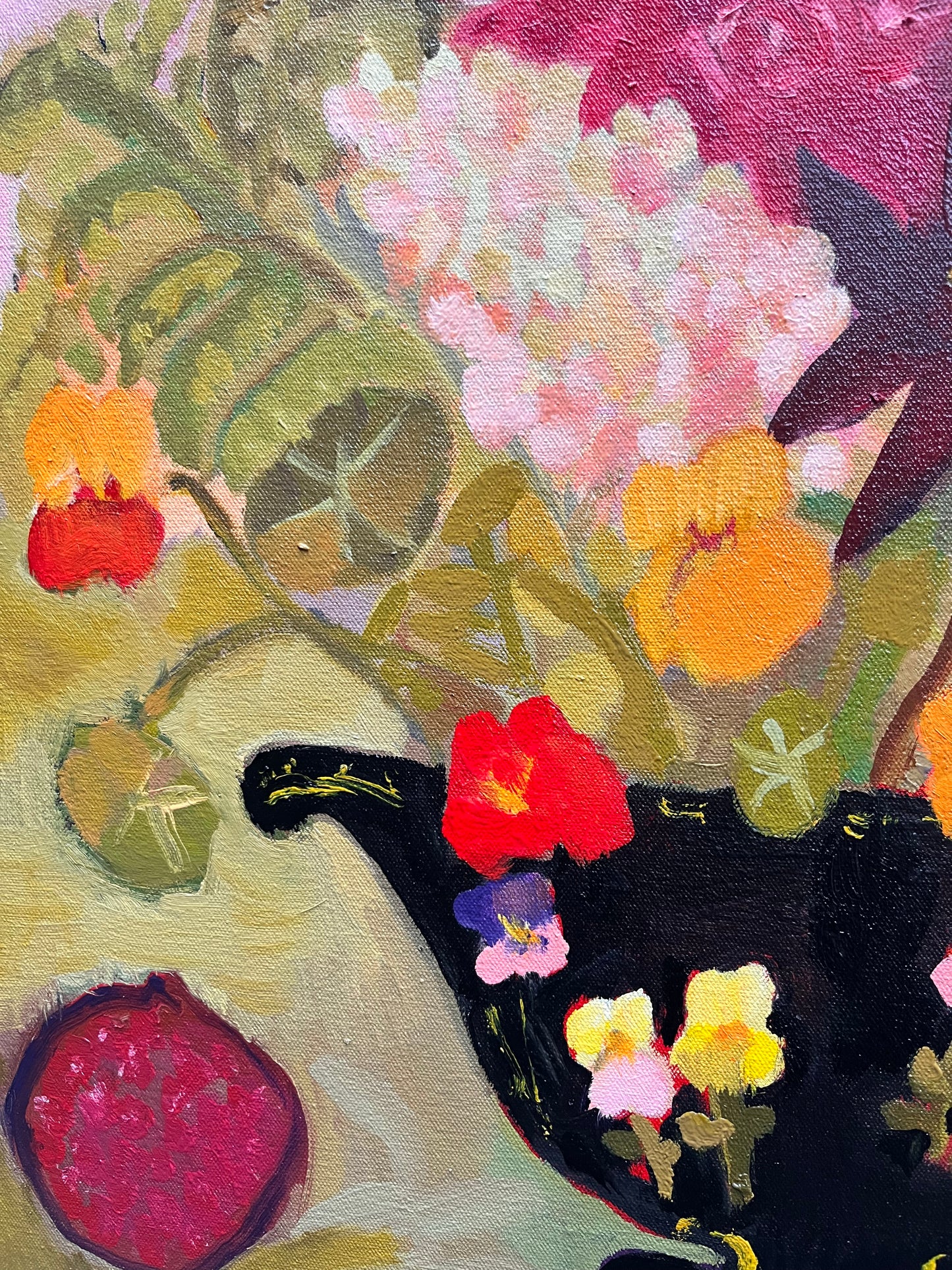 Sunset Flower's original oil painting