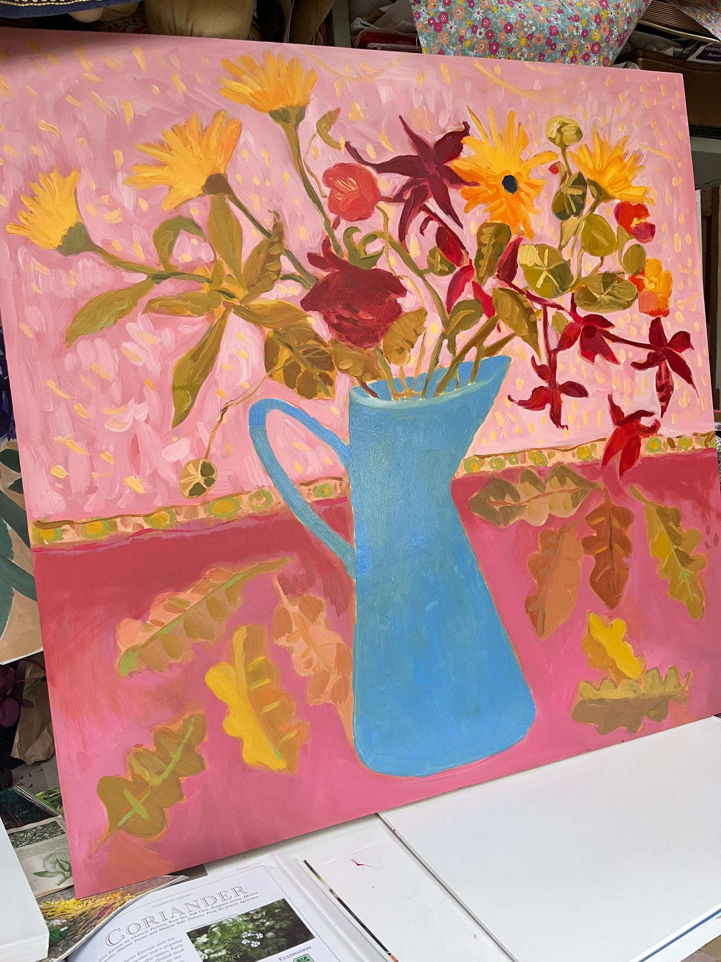 The Feast original oil painting