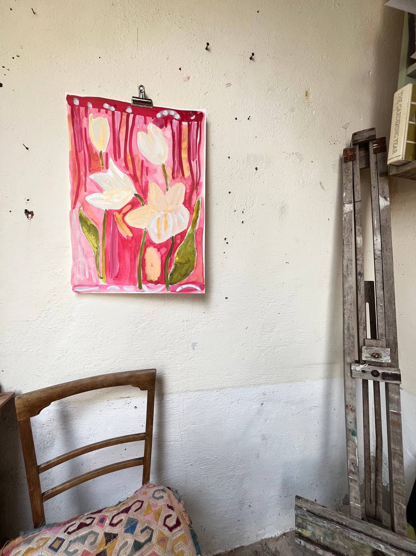 Tulips original painting on paper