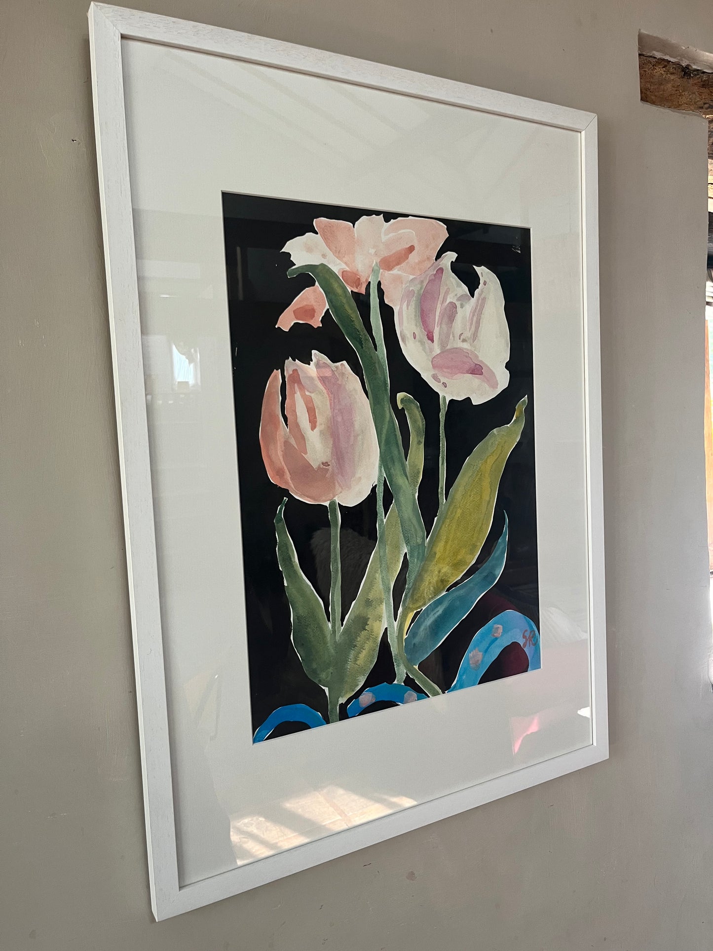 Dancing Tulips original Ink on paper