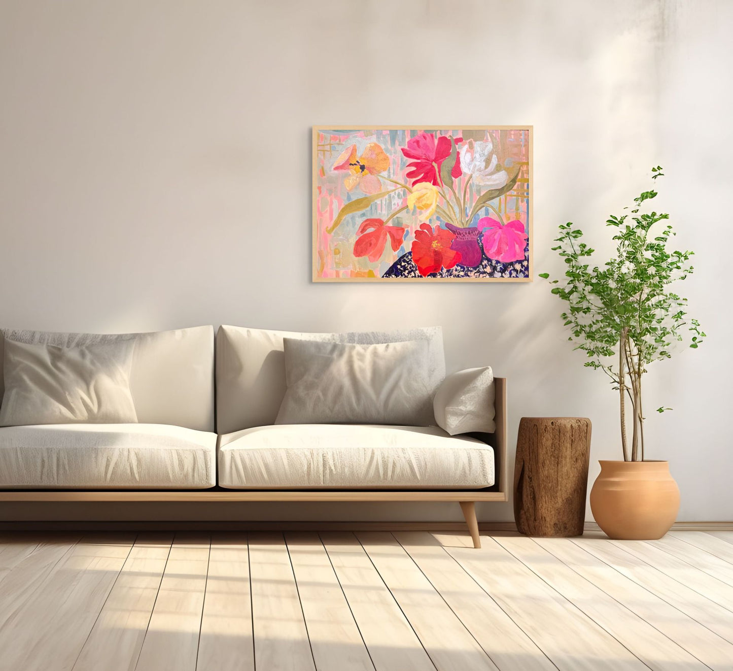 Dancing Tulips Original oil painting