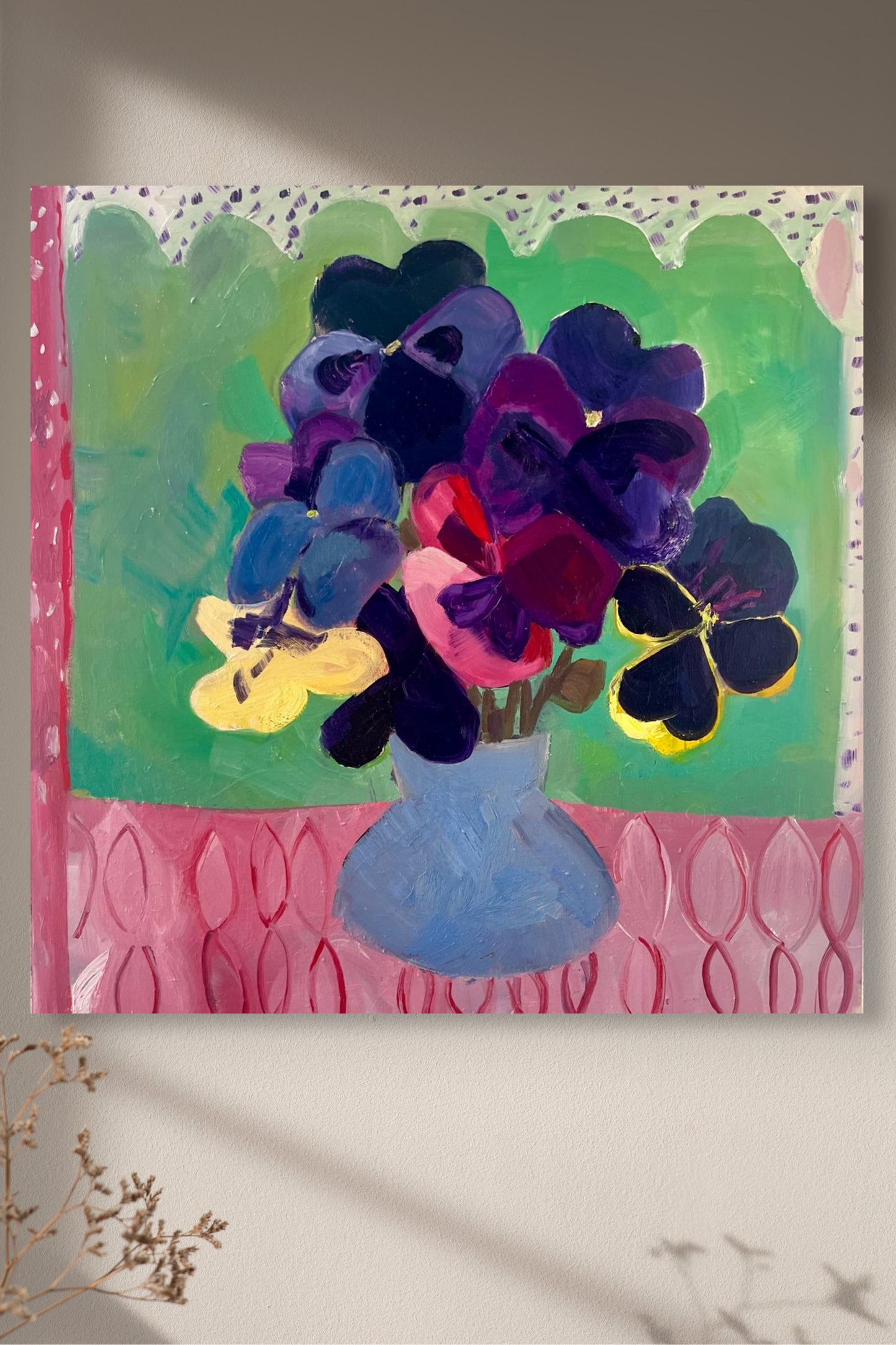 Pansies Original oil painting