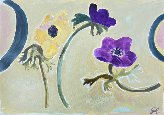 Quietness original painting on paper