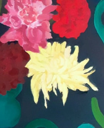 Carnival Flowers oil painting