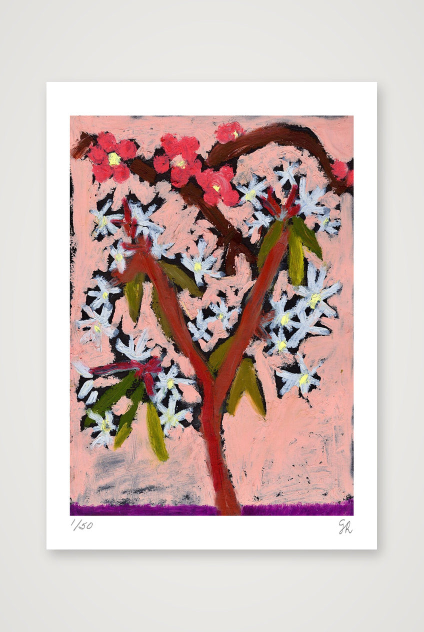 Blossom on pink print — A3 (30×42cm, 12×17") Print only