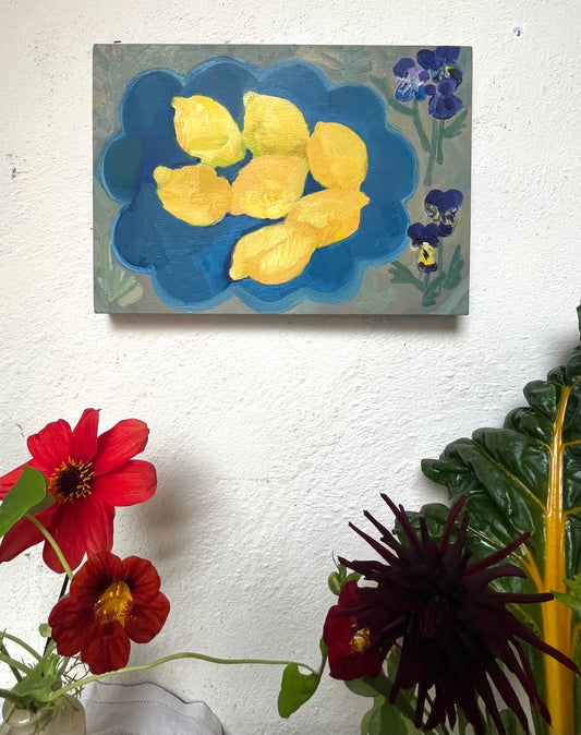 Lucky Lemons oil painting