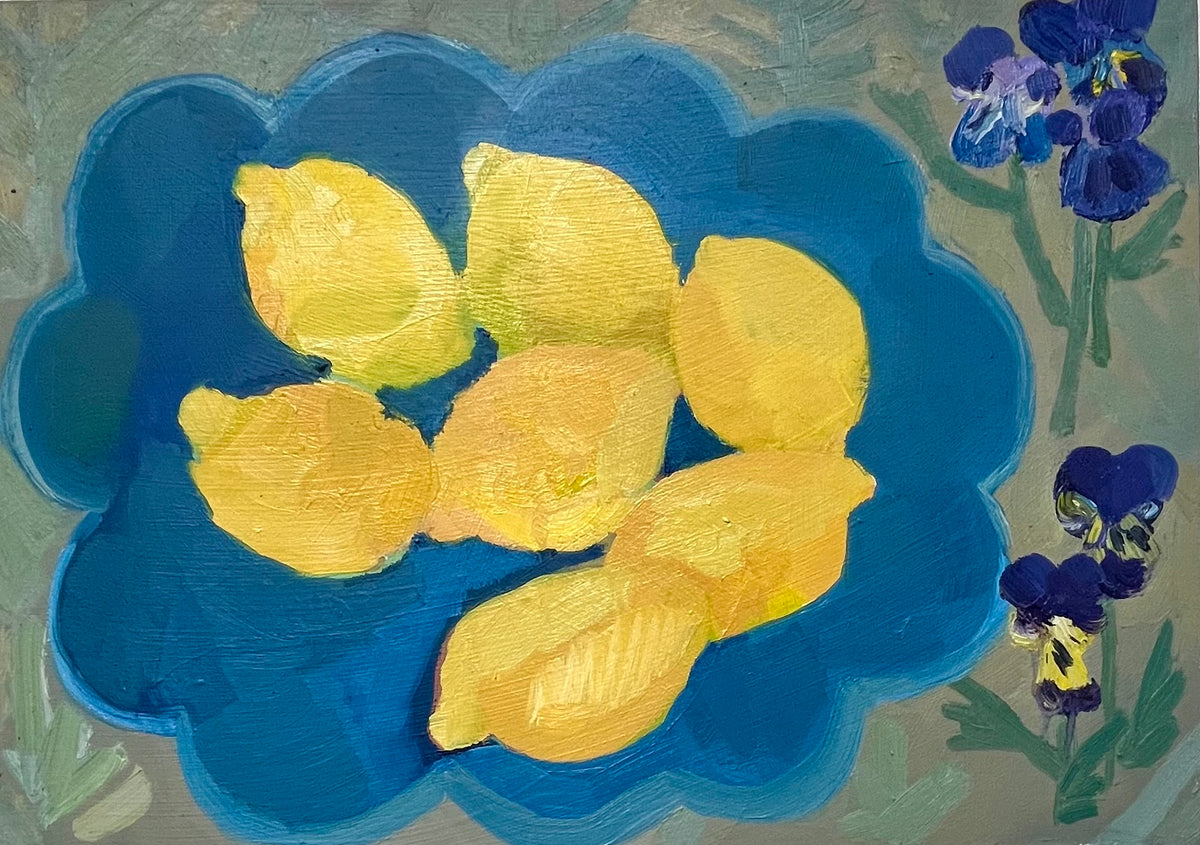Lucky Lemons oil painting