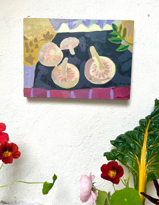 Foraged Mushrooms Oil Painting
