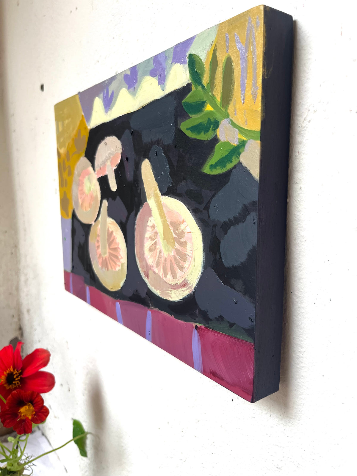 Foraged Mushrooms Oil Painting