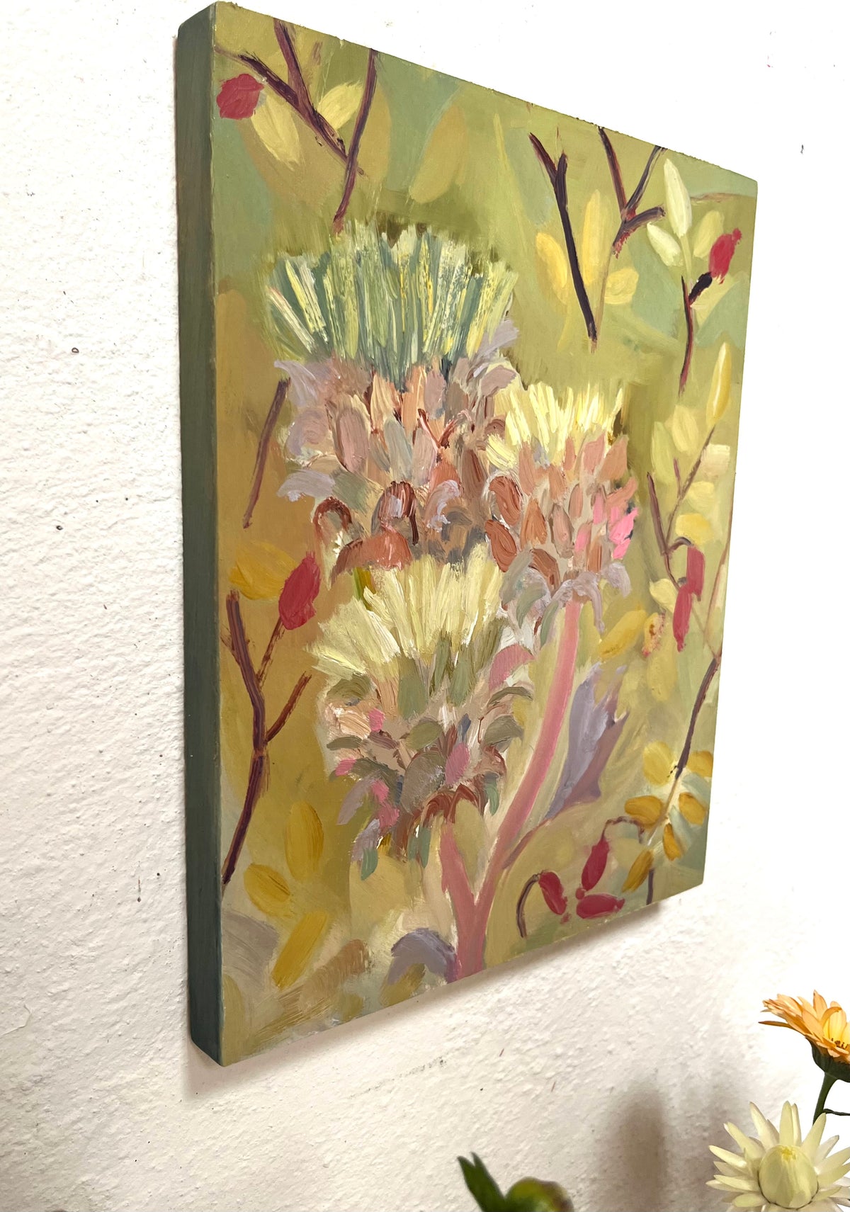 Artichoke & Rosehips Oil Painting