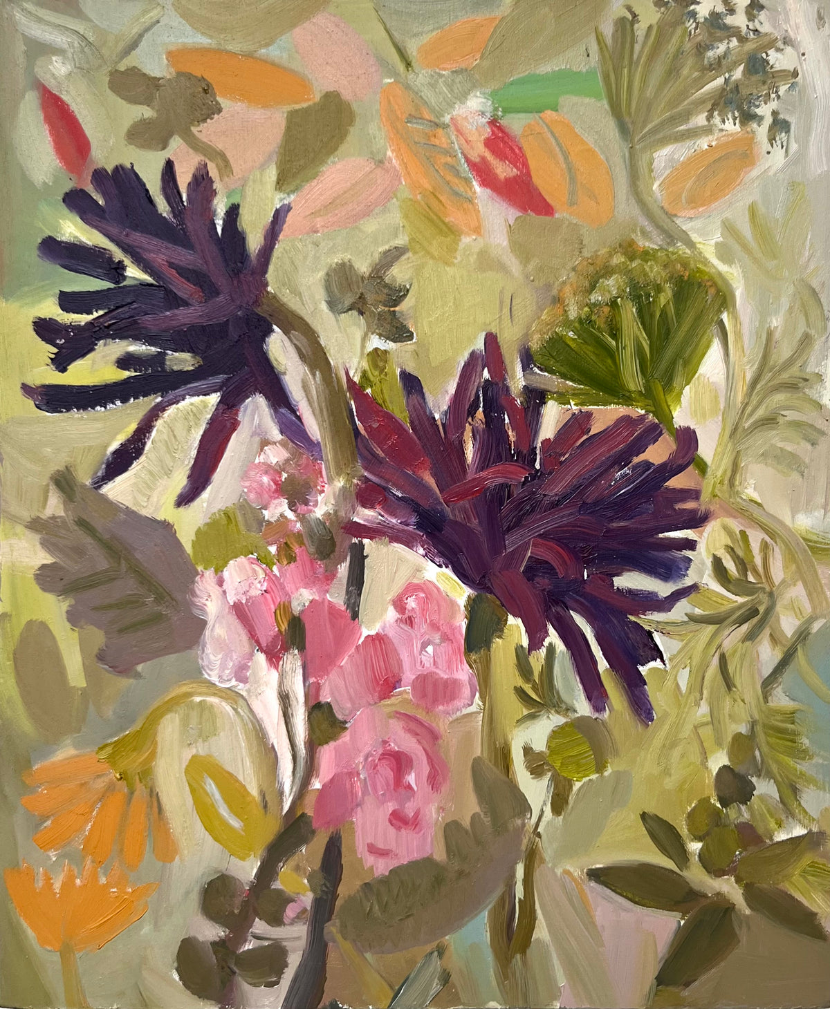 Late Blooms Oil Painting