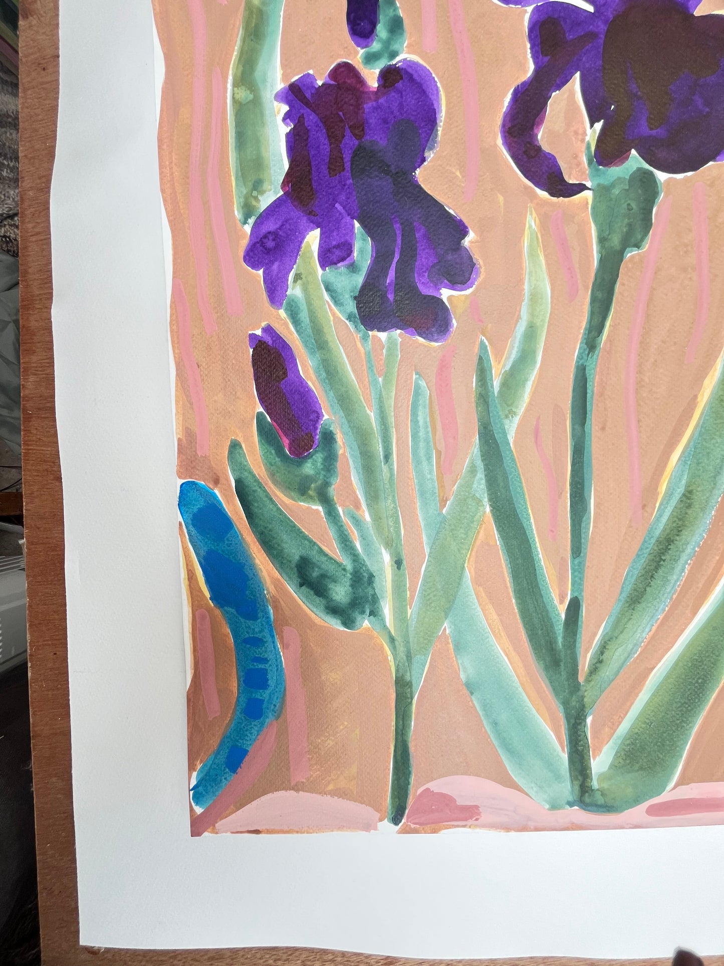 Iris original painting on paper
