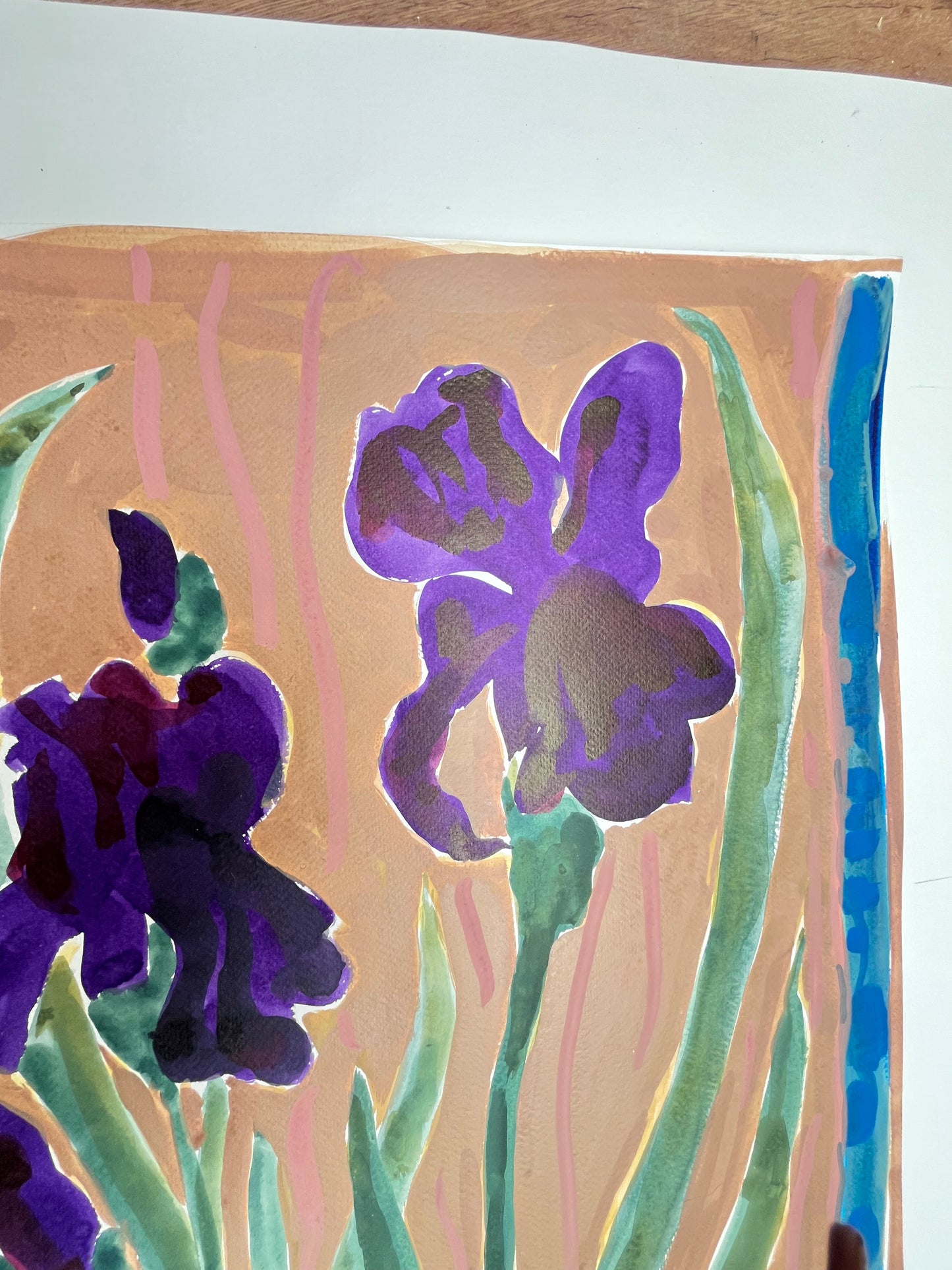 Iris original painting on paper