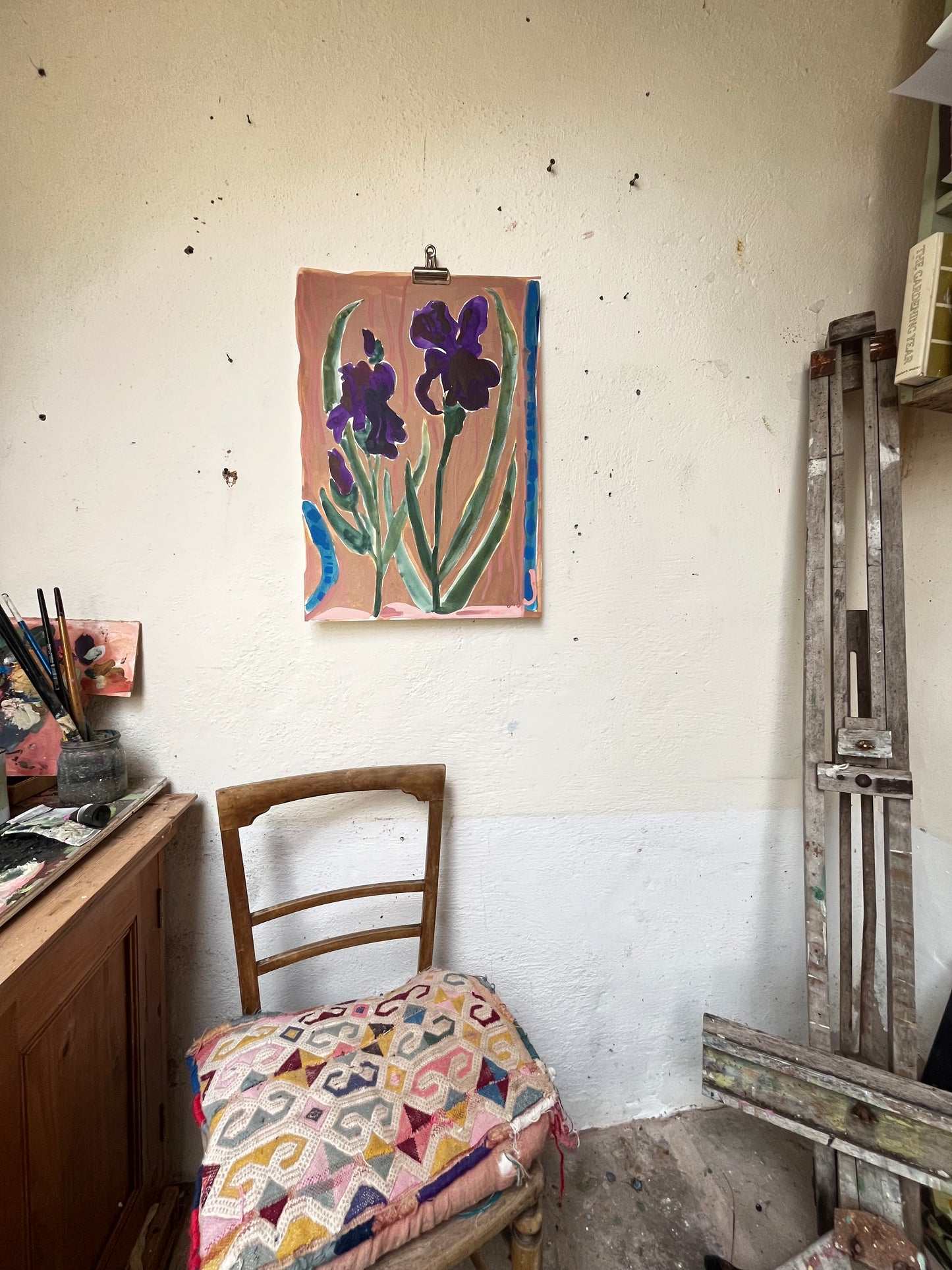 Iris original painting on paper