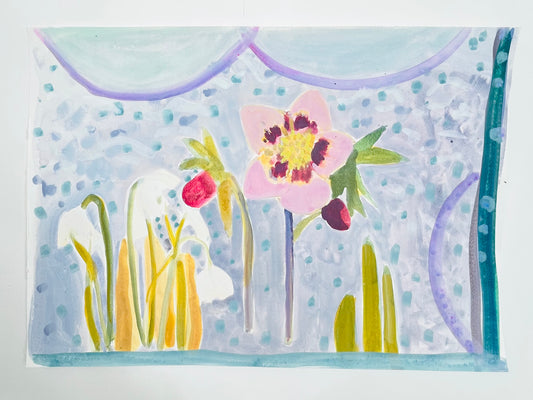 It Begins with Spring original painting on paper
