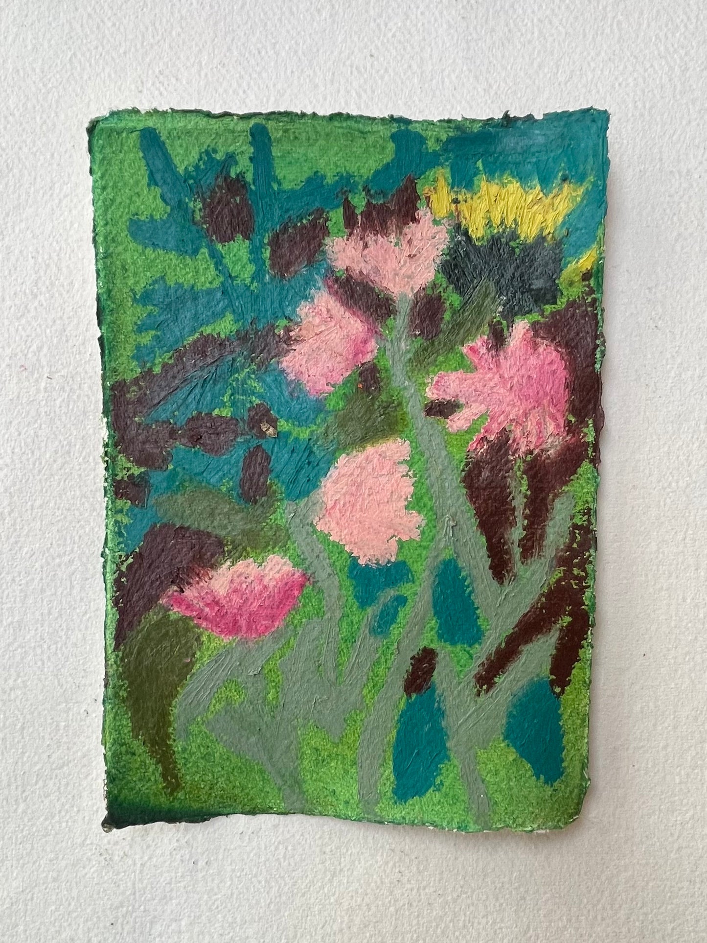 Oil pastel garden drawing no 4
