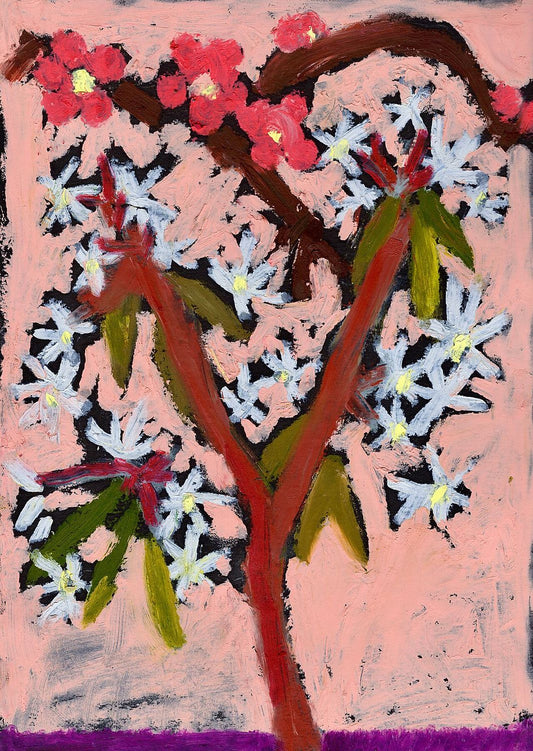 Blossom on pink print